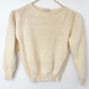 Collegio Favori angora blend Crewneck ivory SweaterMedium